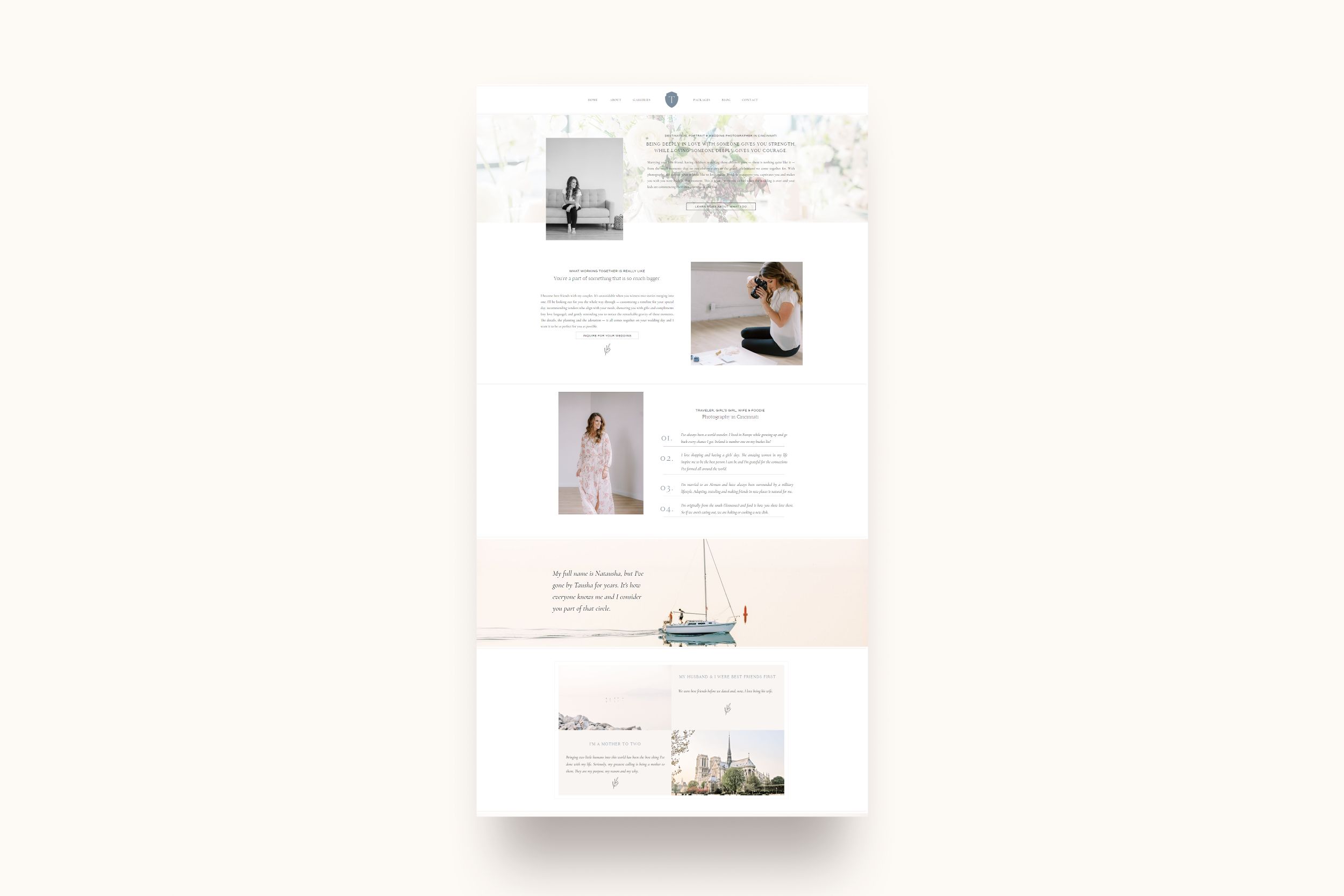 Custom Showit Website, The Kate Collective, Showit Website Design